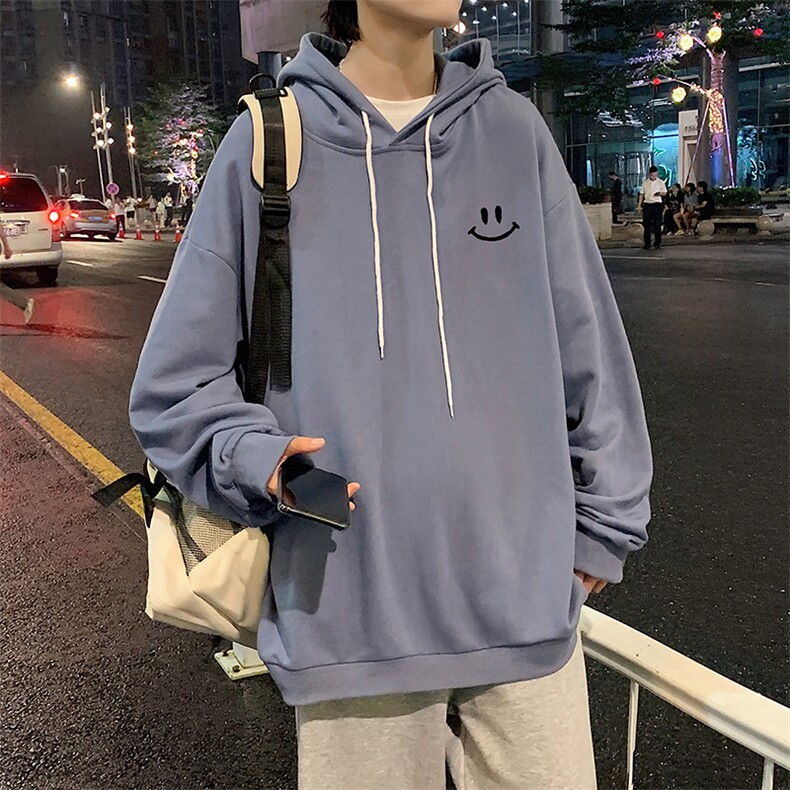 WY2204-P35加绒款-P40纯棉连帽卫衣男大码运动帽衫宽松薄外套男,男装卫衣,电商A040