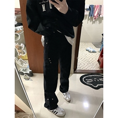 B221美式ins高街暗黑小众个性铆钉小脚牛仔裤LK23142-P65控88，男装牛仔裤，电商B221
