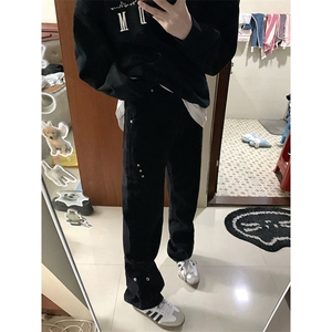 B221 美式ins高街暗黑小众个性铆钉小脚牛仔裤 LK23142-P65 控88图片
