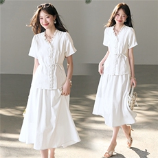 2026年夏季时尚潮流时尚休闲两件套裙，女装套装/套裙，江南富贵女