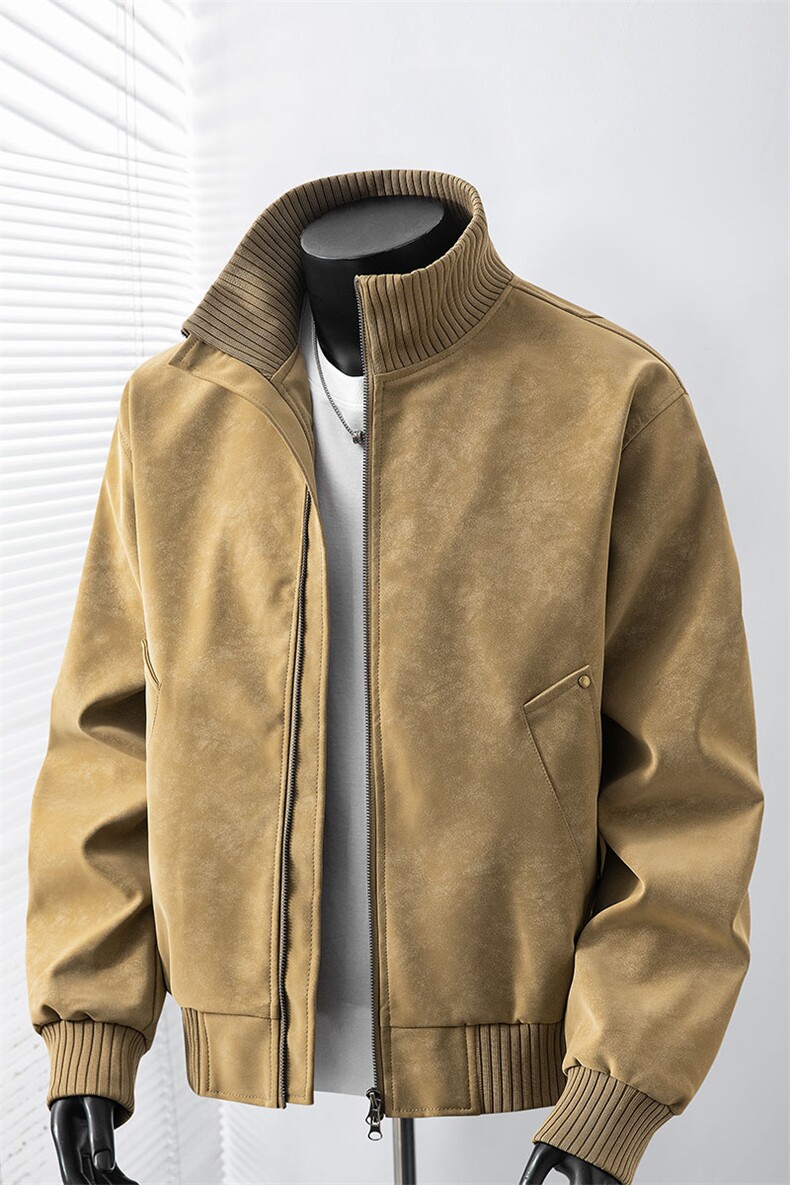 2026春季新款得物品质休闲皮夹克飞行服皮衣男防外套26183-60,男装夹克,星座1402-2