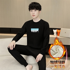 秋冬保暖内衣男士秋衣秋裤加绒加厚青年l两件套套装TZ3133-P67，男装棉衣，星座310B-3