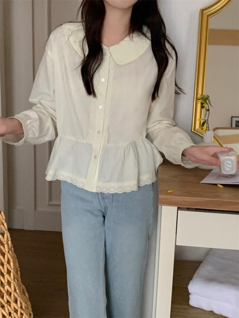 韩系娃娃领小衫，其它，DAP