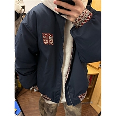 新中式提花夹棉加厚棒球服宽松民族风情侣夹克外套J807，男装民族服装，星座1116A（原606A-3）