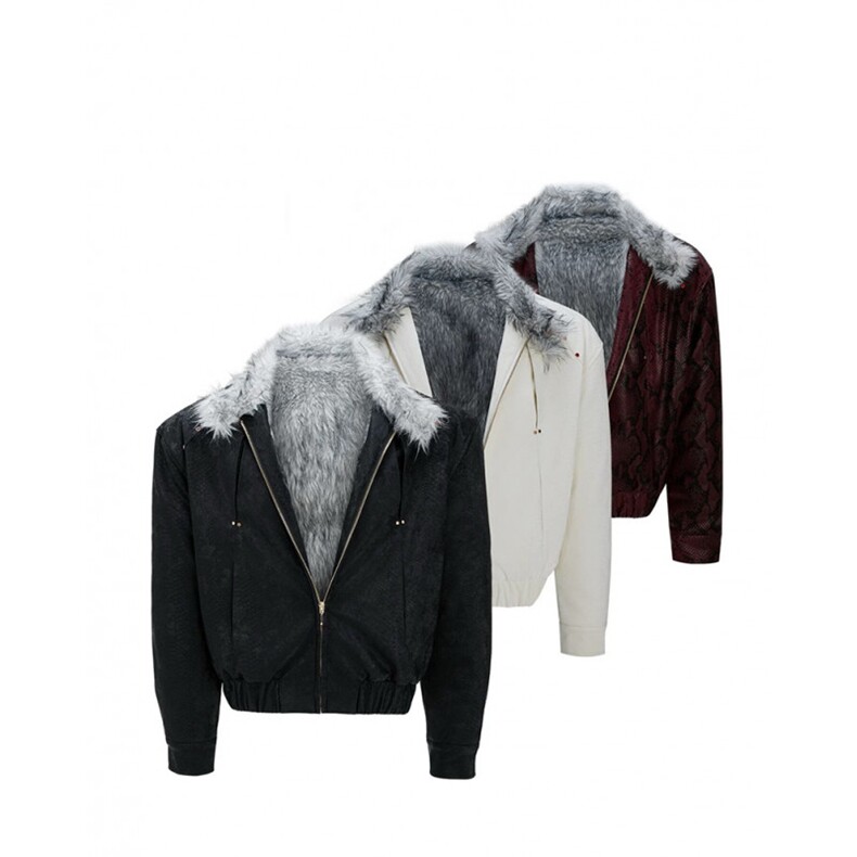 已安排里布全毛雪地银狐狼毛座山雕加厚加绒棉服外套mj1090-p178,男装棉衣,电商B288