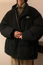 灯芯绒棉袄厚外套港风日系棉衣纯色棉服大码1016-1W62P118K158，男装棉衣，星座1016-1（原电商B408-1）