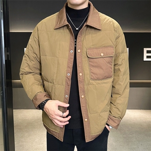 标90白鸭绒 冬季店主风高品质保暖翻领羽绒服外套男M628-P255图片