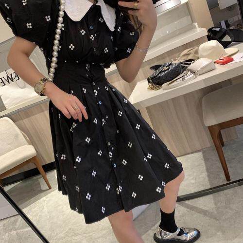 7981刺绣小黑裙，女装，XTZ style