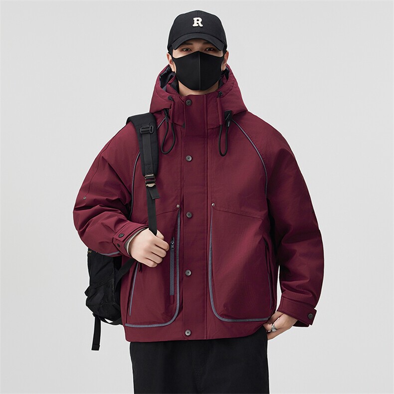 口罩风新标90白鸭绒2025连帽潮流保暖羽绒服男YR6070-P235,男装羽绒服,电商D240-242