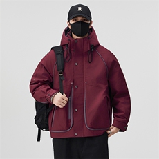 口罩风新标90白鸭绒2025连帽潮流保暖羽绒服男YR6070-P235，男装羽绒服，电商D240-242