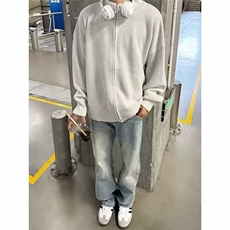 1506-1/K20171微喇/P46复古水洗垂感直筒牛仔裤男女浅蓝色长裤，男装牛仔裤，星座1506-1