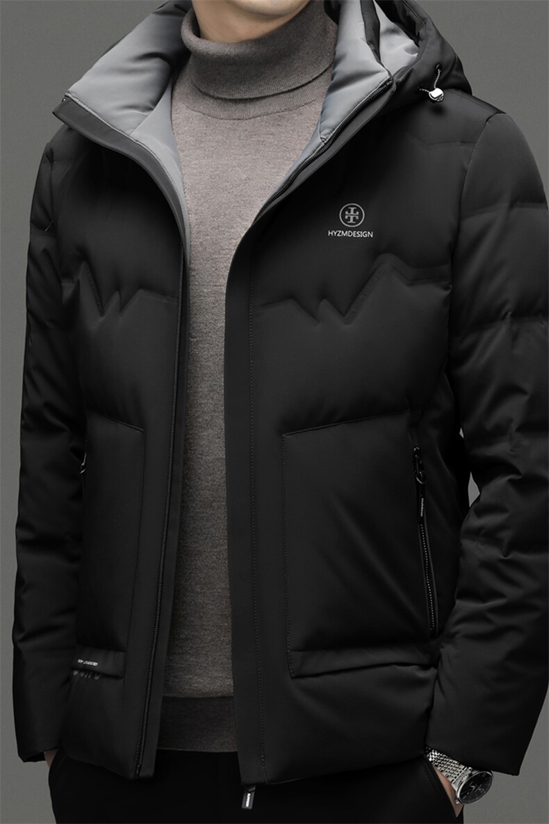 DF22603钱塘2020-2商务百搭简约厚款连帽新款中年男士羽绒服P245,男装羽绒服,钱塘207-2