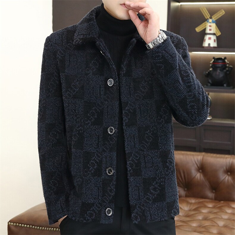 冬季男士新款翻领毛呢大衣外套短款修身潮流D69P135控228，男装毛呢大衣，电商B226-2（原B217-2）