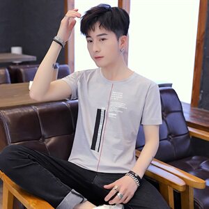 家乐2002短袖t恤男士韩版个性潮流修身圆领丅半袖夏季男装图片