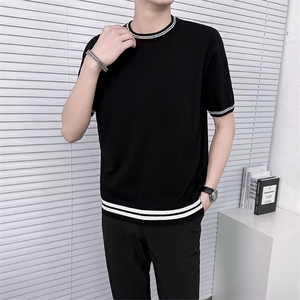 男士短袖T恤韩版潮流宽松打底衫男装衣服潮牌百搭半袖体 TM22图片