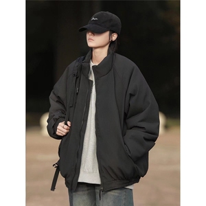 秋冬季加厚宽松简约立领棉服日系复古高级感外套女生棉衣DT03 P75图片