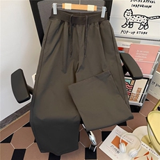 速干运动卫裤男生2025新款潮流垂坠感阔腿休闲裤4550P45，男装休闲裤，星座410-2