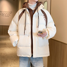 冬季宽松/假两件休闲外套潮加厚棉衣XZ102B-1M8007-P125，男装棉衣，星座102B-1