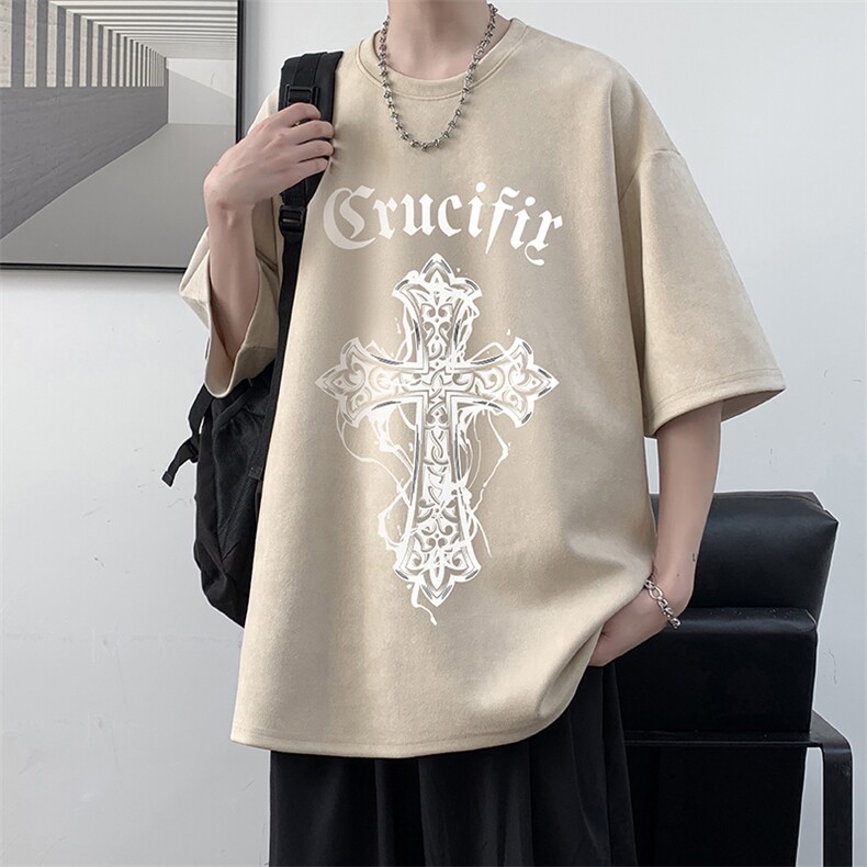 麂皮绒短袖t恤男大码半袖男JD82268-P25,男装T恤,电商A040