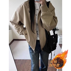 美式复古夹克外套新款宽松立领男女款上衣潮M800-P66，男装夹克，星座208-5