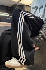 男士春秋运动风宽松垂感条纹休闲裤潮流设计感卫裤特P48，男装休闲裤，电商B319