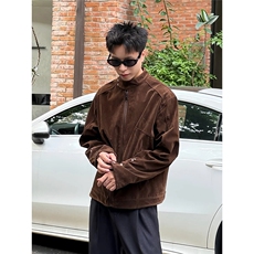 网图短款麂皮绒夹克秋季时尚外套1209-1-JK23-P68，男装夹克，星座1209-1