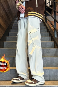 XZ616 秋冬新款重磅加绒工装打褶分割休闲长裤 TY099JR 特P65控78图片