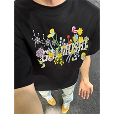 刺绣纯棉潮牌刺绣短袖ZX0151-P35，男装T恤，星座313A(原308A-2)