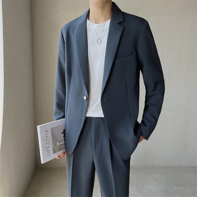 现货2025新款轻熟风休闲西服外套男西装上衣X15P130（有套装195）,男装西服套装,电商B276A