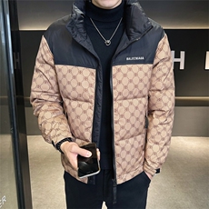 印花羽绒服男2025新款拼接设计轻薄保暖外套B317/5808/P175，男装羽绒服，电商B317