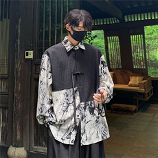 新中式长袖套装TZ88797P90衬衫CS88799P45控78裤子88798P45控68，男装衬衫，星座226-1