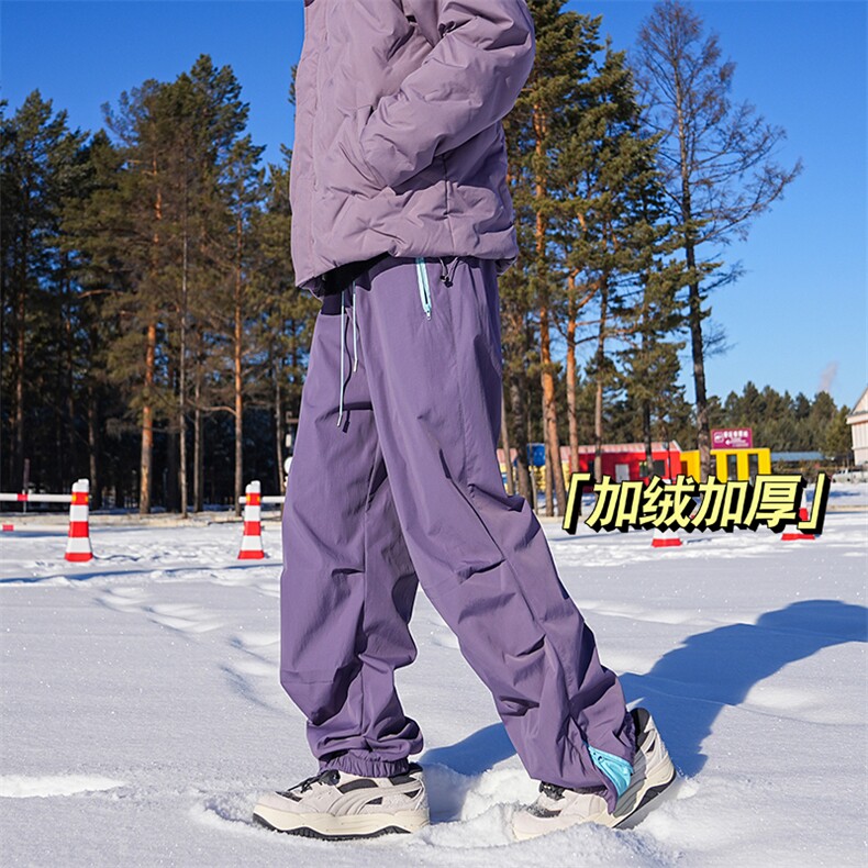 A408-K20066JR（加绒）-P70-X98-S-2XL 日系休闲束脚冬季加绒裤图片