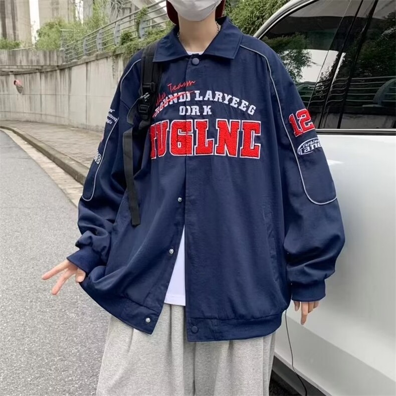 2023春秋季复古飞行员夹克外套韩版宽松美式男上衣服JK0068-P58,男装夹克,星座308B-1