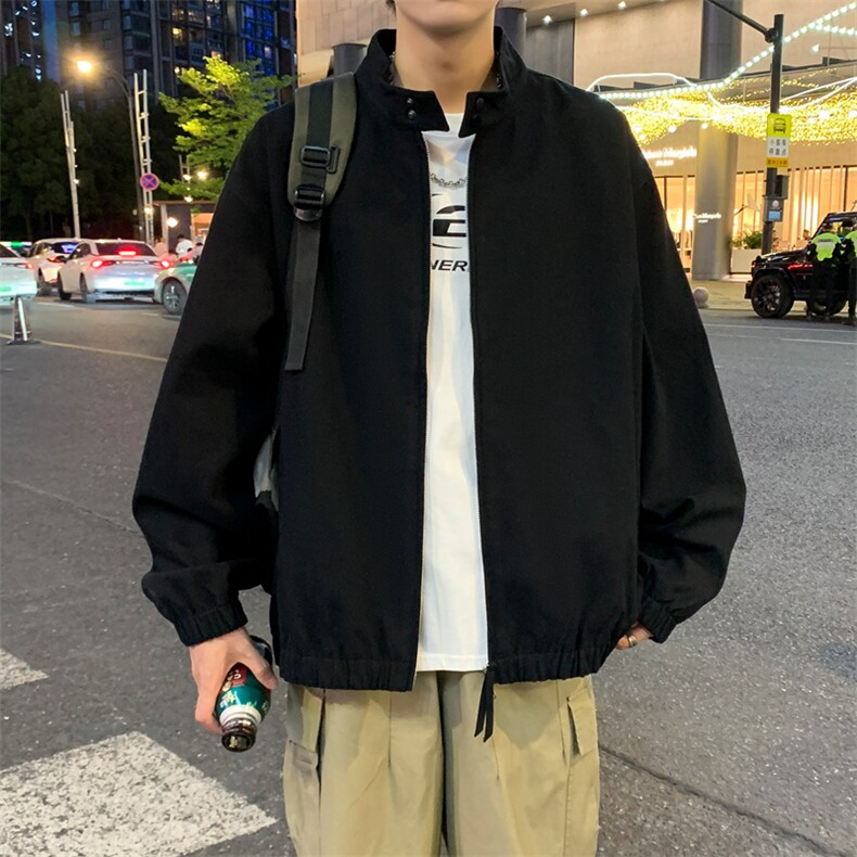 美式复古立领外套男士秋季新款休闲夹克JK02570-P85图片