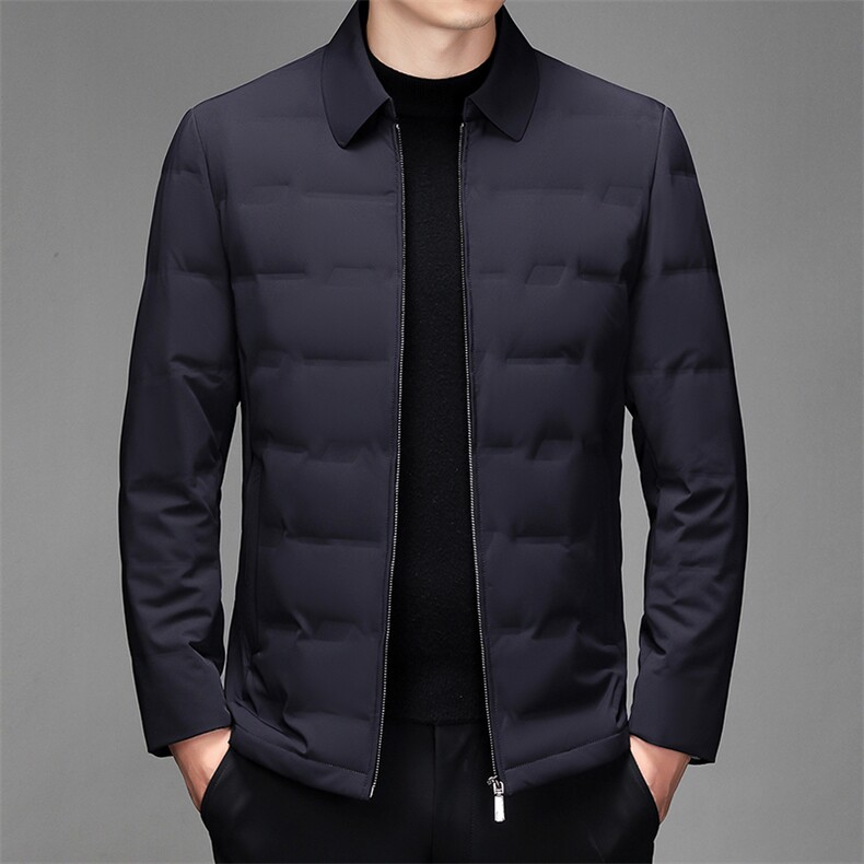 CKE1607钱塘2020-2中年男士商务休闲简约百搭翻领纯色羽绒服P285,男装羽绒服,钱塘207-2
