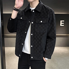 L20-P80秋冬新款大码翻领休闲外套夹克控129，男装夹克，星座109