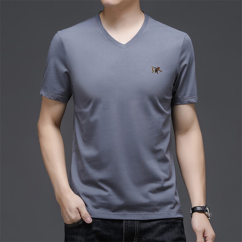 FL-S6080V男式2023年夏季新款T恤衫男短袖圆领休闲体恤P42,男装T恤,电商B360