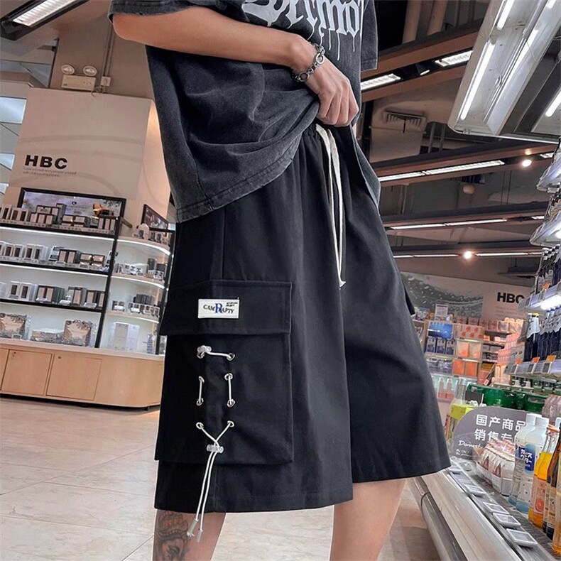 短裤男夏季薄款高街潮牌宽松大裤衩ins休闲运动篮球五分裤子,男装休闲裤,星座716-4