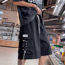 短裤男夏季薄款高街潮牌宽松大裤衩ins休闲运动篮球五分裤子，男装休闲裤，星座716-4