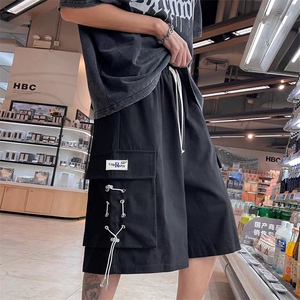短裤男夏季薄款高街潮牌宽松大裤衩ins休闲运动篮球五分裤子图片