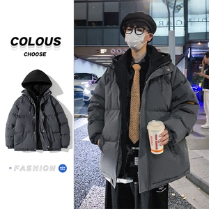 2023假两件棉服外套男连帽加厚棉衣 2199-1特P90图片