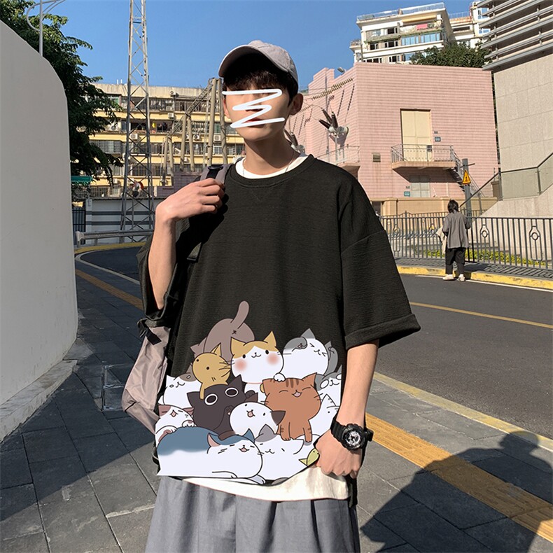 Q11162-P30春夏季七分袖t恤男大码五分袖男短袖中袖,男装T恤,电商A040