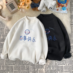 M18183-P45 加绒款-P65半高领毛衣男士大码针织衫男毛线衣男图片