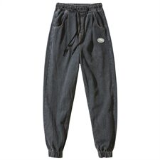牛仔裤男宽松春秋季休闲裤百搭帅气束脚裤韩版潮流九分裤DF30T，男装牛仔裤，电商A102