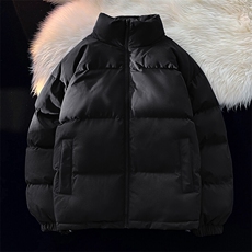 光版二开纯色棉衣男加厚棉袄青年潮棉服A266-P03-P30特批黑色P35，男装棉衣，电商A266