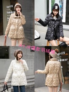 现货高品质标90绒羽绒服,女装羽绒服,艾依佳人