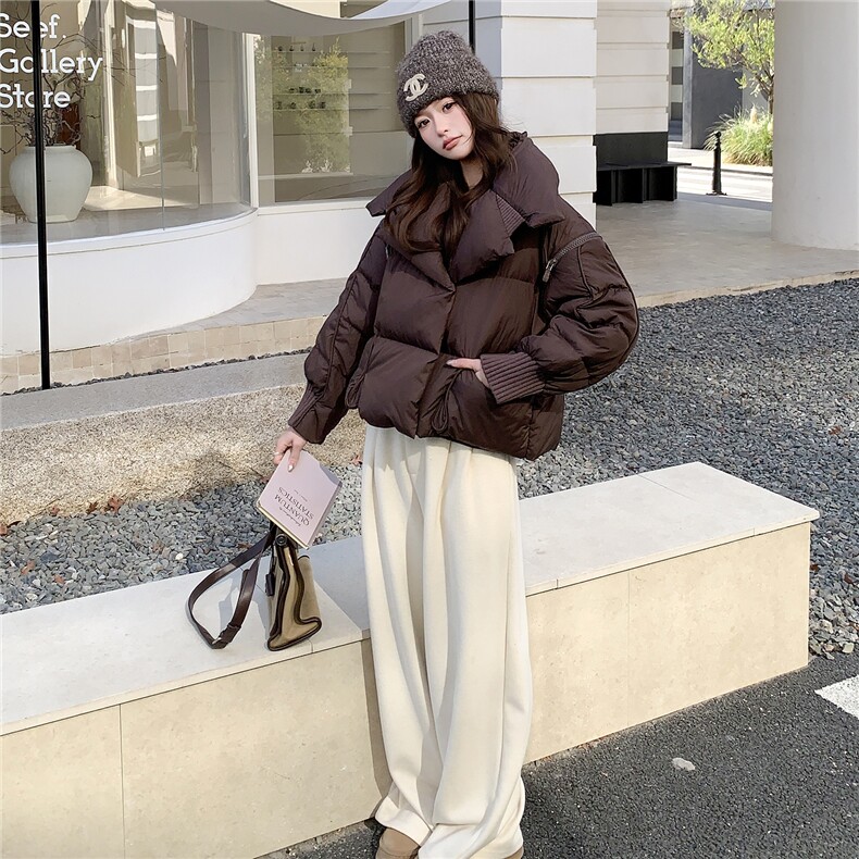 衣秀之家2319款短款大翻领加厚时尚羽绒服冬季保暖外套女,女装羽绒服,衣秀之家
