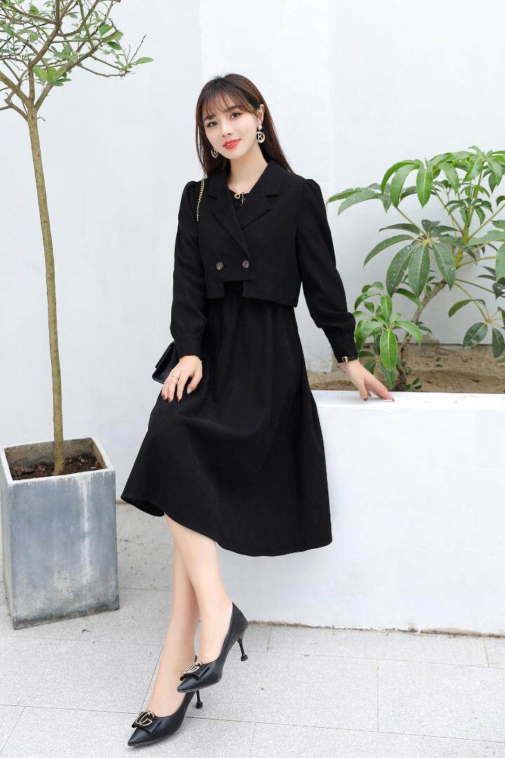 两件套秋冬款连衣裙，女装连衣裙，艾慕缇(1F)