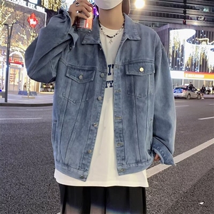 牛仔外套男潮牌BF港风痞帅网红夹克宽松百搭情侣款上衣 JK8824图片