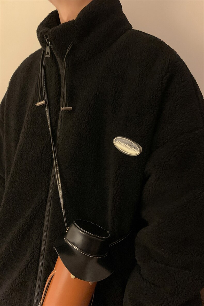 冬季羊羔毛棉衣男保暖加厚立领棉服外套102P110,男装棉衣,电商A309